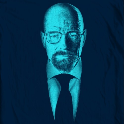 walter white blue shirt